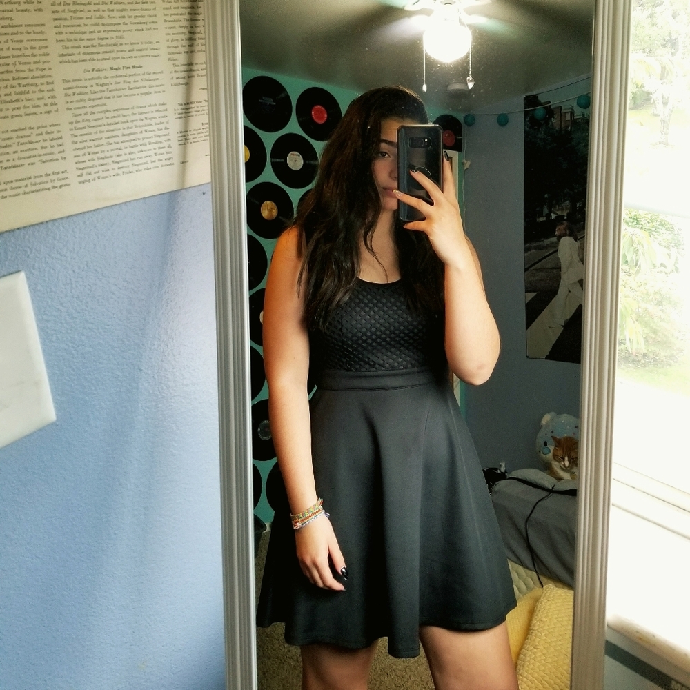 black dress